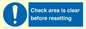 MV12564: Check area is clear before resetting