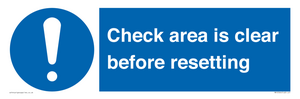 MV12564: Check area is clear before resetting