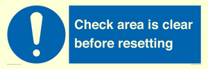 MV12564: Check area is clear before resetting