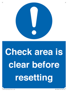 MV12564: Check area is clear before resetting