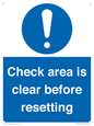 MV12564: Check area is clear before resetting