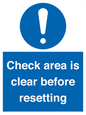 MV12564: Check area is clear before resetting