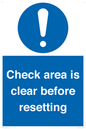 MV12564: Check area is clear before resetting