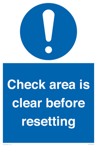 MV12564: Check area is clear before resetting