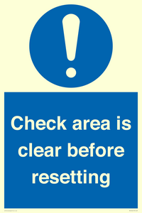 MV12564: Check area is clear before resetting