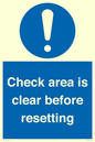 MV12564: Check area is clear before resetting