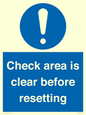 MV12564: Check area is clear before resetting