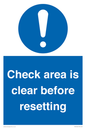 MV12564: Check area is clear before resetting