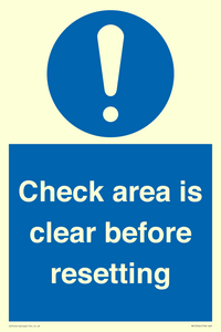 MV12564: Check area is clear before resetting