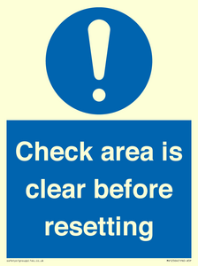 MV12564: Check area is clear before resetting
