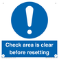 MV12564: Check area is clear before resetting