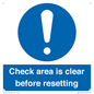 MV12564: Check area is clear before resetting