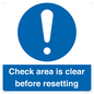 MV12564: Check area is clear before resetting