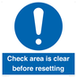 MV12564: Check area is clear before resetting