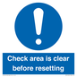 MV12564: Check area is clear before resetting