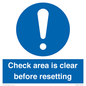 MV12564: Check area is clear before resetting