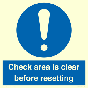 MV12564: Check area is clear before resetting