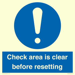 MV12564: Check area is clear before resetting