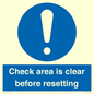 MV12564: Check area is clear before resetting