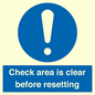 MV12564: Check area is clear before resetting