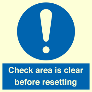 MV12564: Check area is clear before resetting