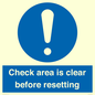 MV12564: Check area is clear before resetting