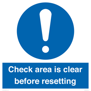 MV12564: Check area is clear before resetting