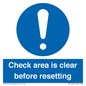 MV12564: Check area is clear before resetting