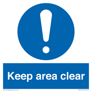 MV12571: Keep area clear