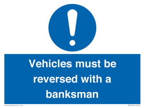 MV12756: Vehicles must be reversed with a banksman