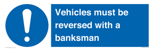 MV12756: Vehicles must be reversed with a banksman