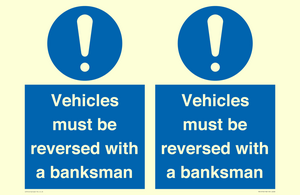 MV12756: Vehicles must be reversed with a banksman