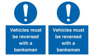 MV12756: Vehicles must be reversed with a banksman