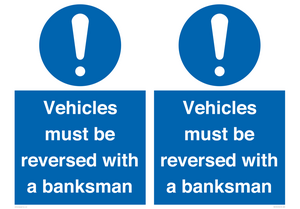MV12756: Vehicles must be reversed with a banksman