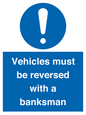 MV12756: Vehicles must be reversed with a banksman