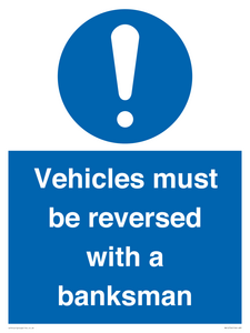 MV12756: Vehicles must be reversed with a banksman