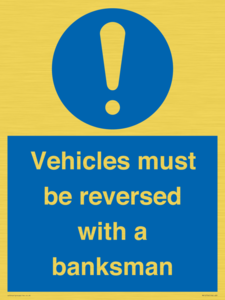 MV12756: Vehicles must be reversed with a banksman