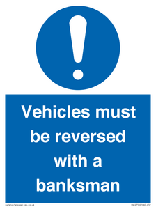 MV12756: Vehicles must be reversed with a banksman