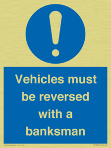MV12756: Vehicles must be reversed with a banksman
