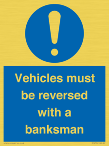 MV12756: Vehicles must be reversed with a banksman