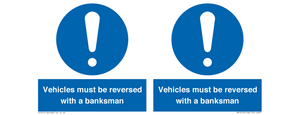 MV12756: Vehicles must be reversed with a banksman