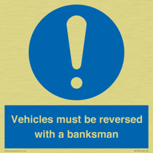 MV12756: Vehicles must be reversed with a banksman