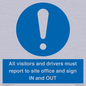 MV12835: All visitors and drivers must report to site office and sign IN and OUT