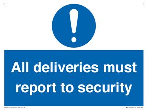 MV12837: All deliveries must report to security