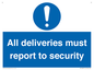 MV12837: All deliveries must report to security