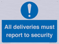 MV12837: All deliveries must report to security