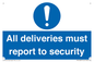 MV12837: All deliveries must report to security