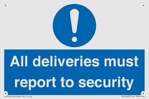 MV12837: All deliveries must report to security