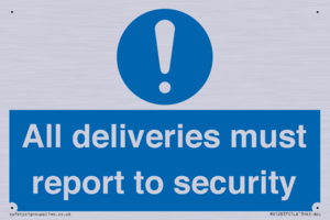 MV12837: All deliveries must report to security