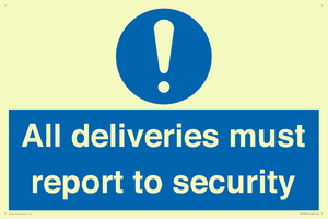 MV12837: All deliveries must report to security